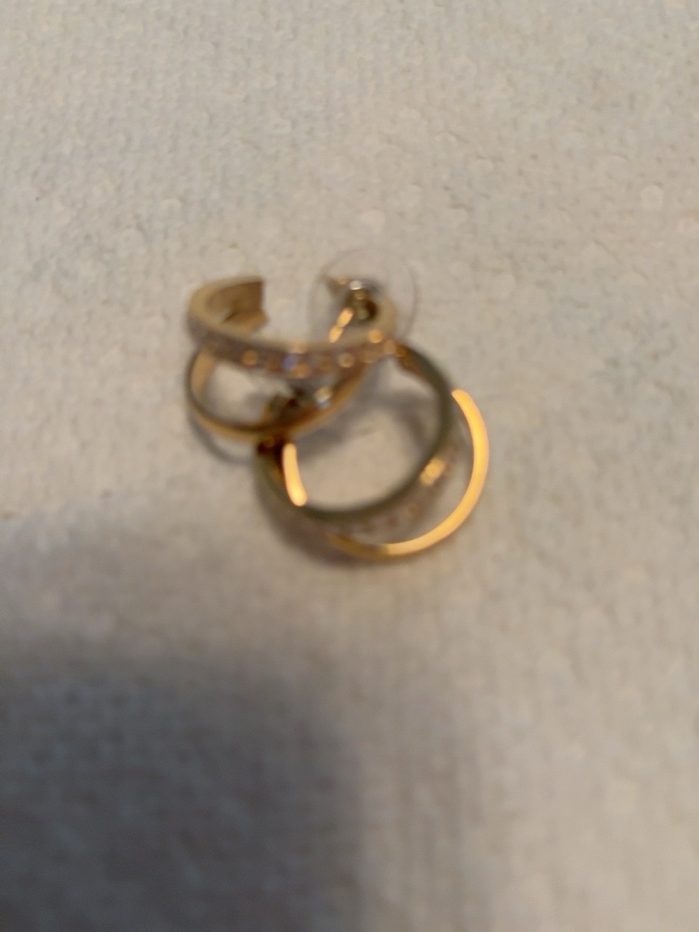Macy’s Gold-Tone Chunky Donut Hoop Earrings Never Worn